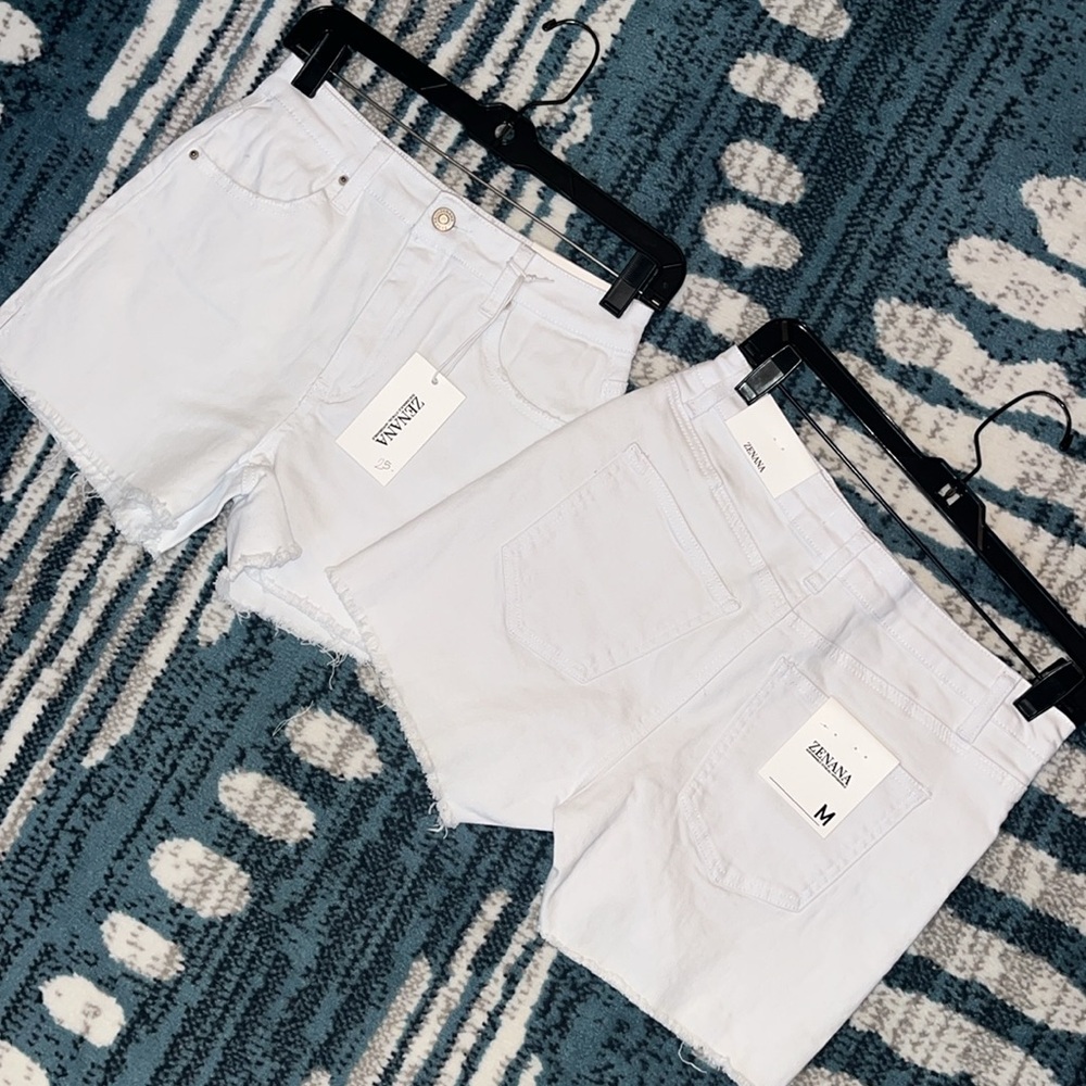 Zenana denim cutoff  WHITE